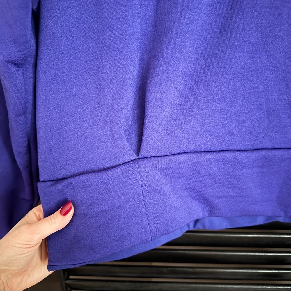 Athleta Altitude Polartec Half Zip Sweatshirt Women Size M Purple Noble Blue - Picture 6 of 10